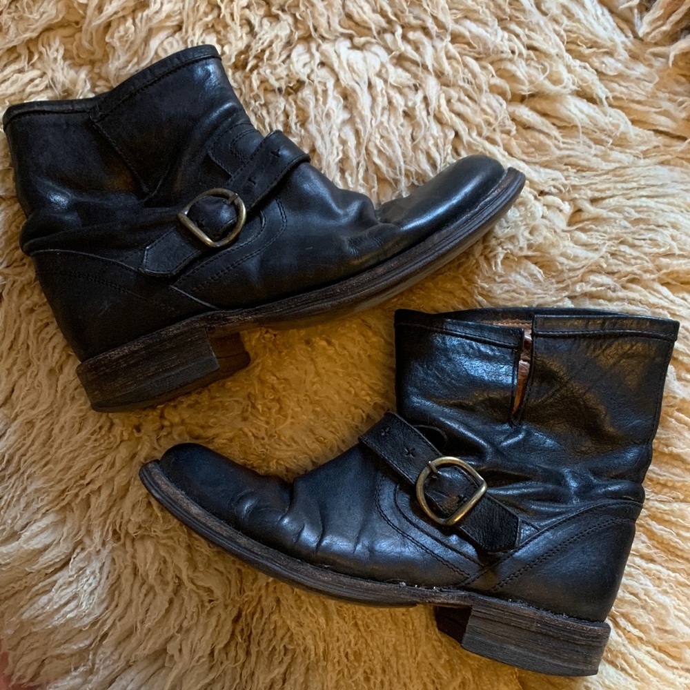 Fiorentini + Baker Black Ankle Boots 37.5